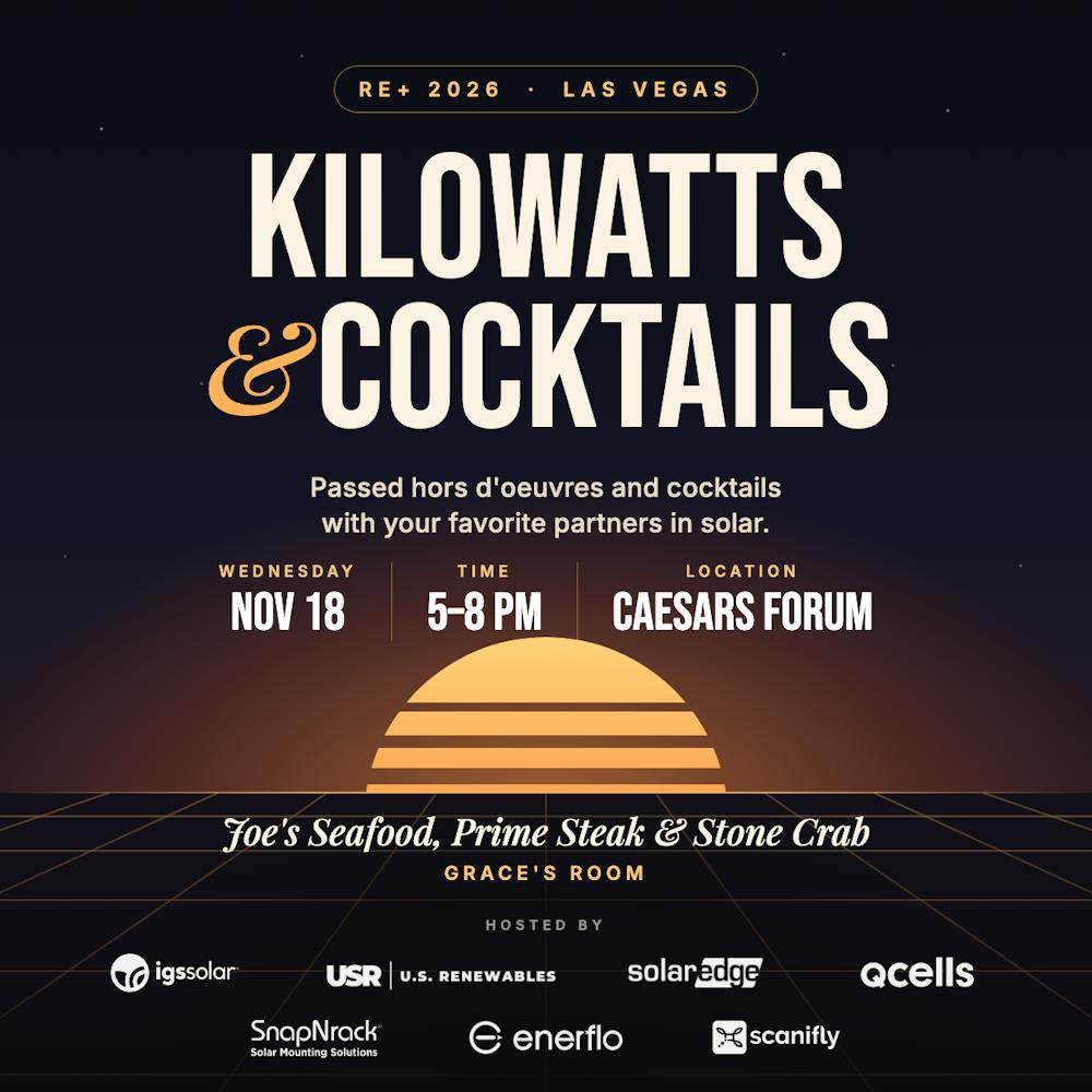 Kilowatts & Cocktails at RE+ 2026